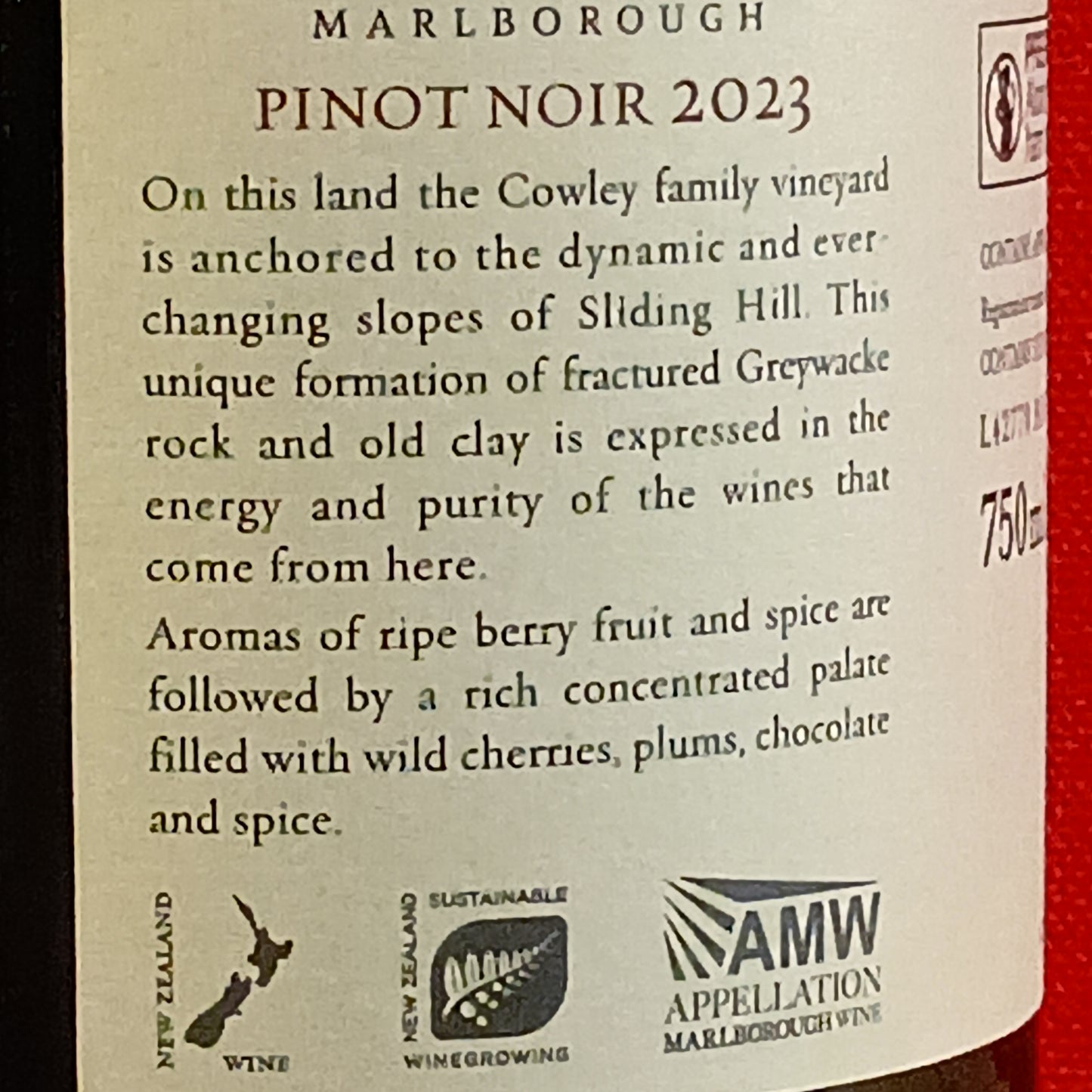 スライディング ヒル ピノ・ノワール 2023 アンツフィールド