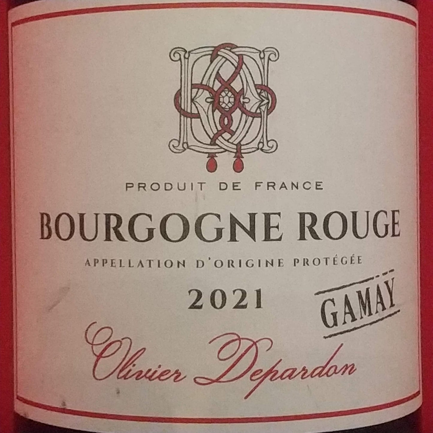 ブルゴーニュ ガメイ / オリヴィエ デパルドン 2021 🟥赤