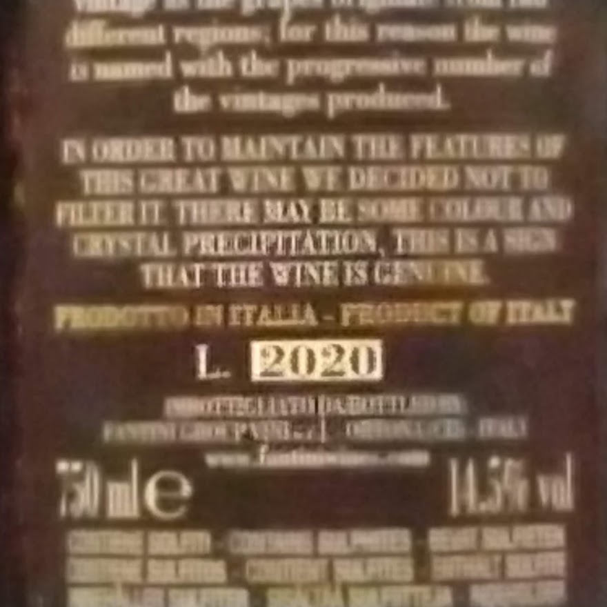 エディツィオーネ チンクエ アウトークトニ/ファンティーニ(ファルネーゼ) 2020 🟥赤