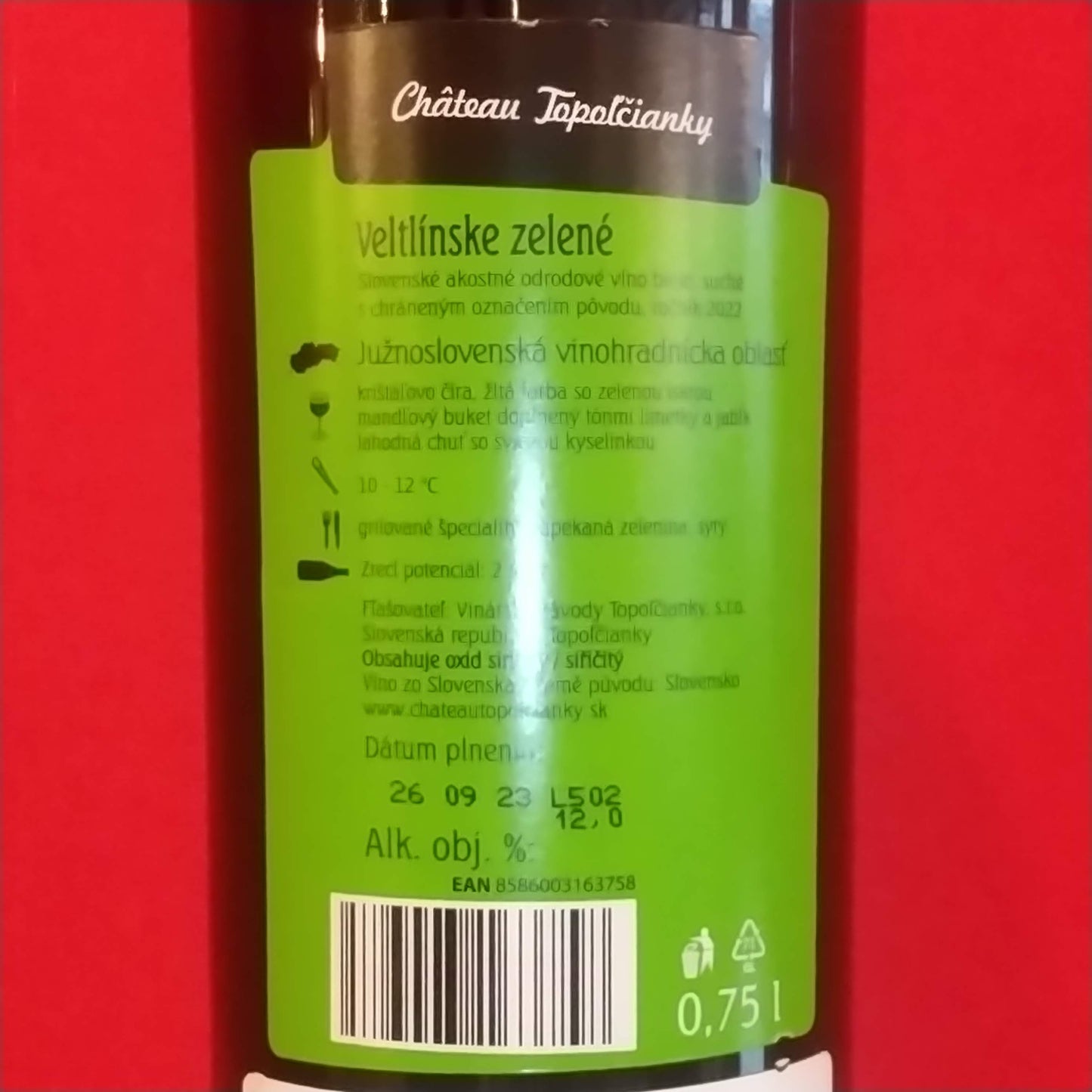 ヴェルトリンスケ・ゼレネ / シャトー・トポロチアンキー