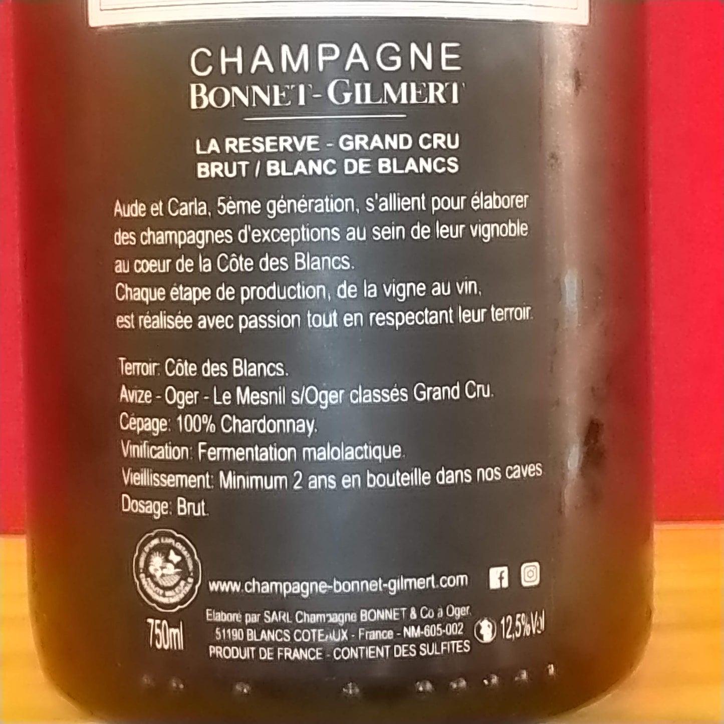 シャンパーニュ ブリュット キュベ・ド・レゼルヴGC ブラン・ド・ブラン ボネ・ジルメール