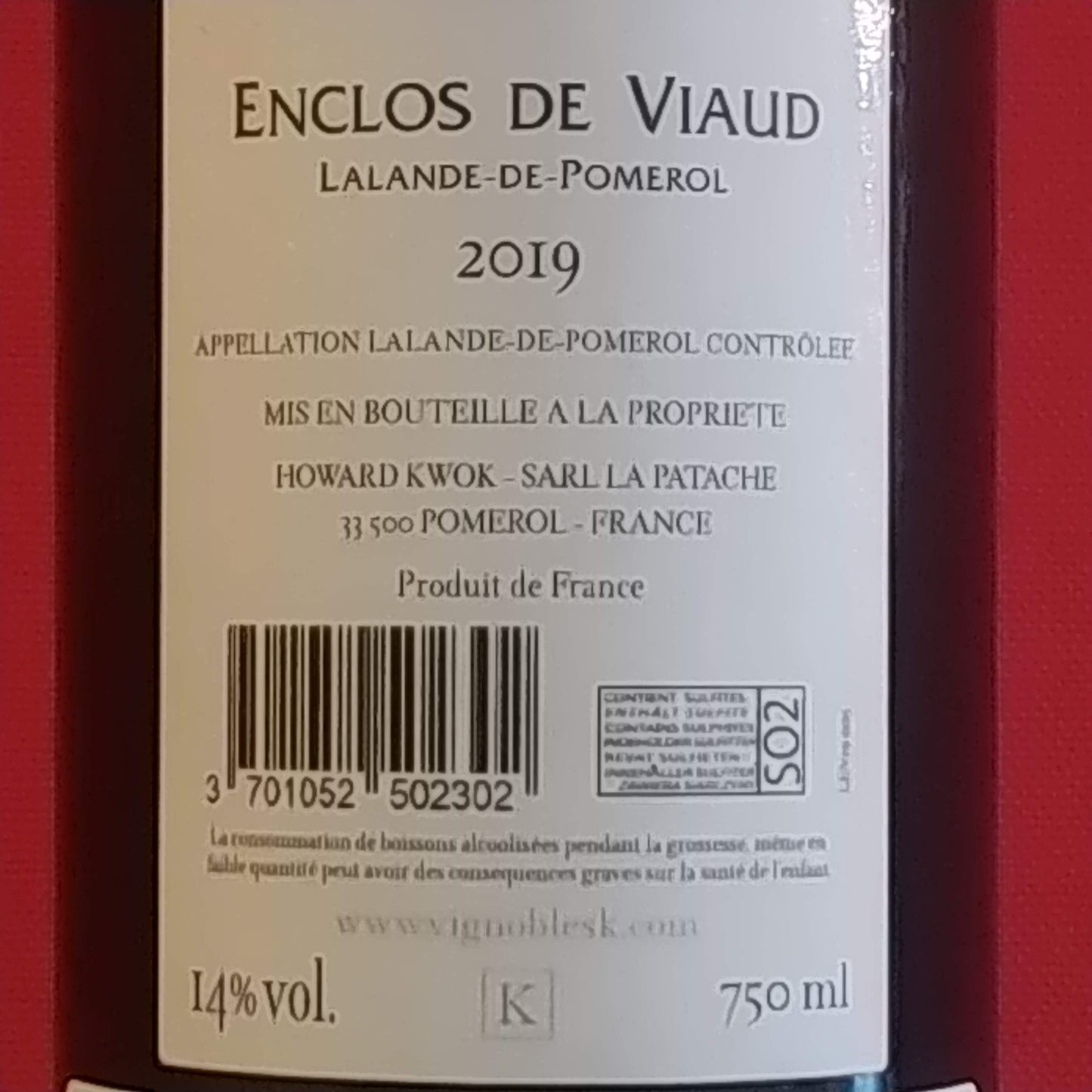 ラランド・ド・ポムロール Enclos de Viaud 2019