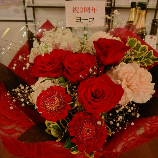 ワイン色のお花たち
