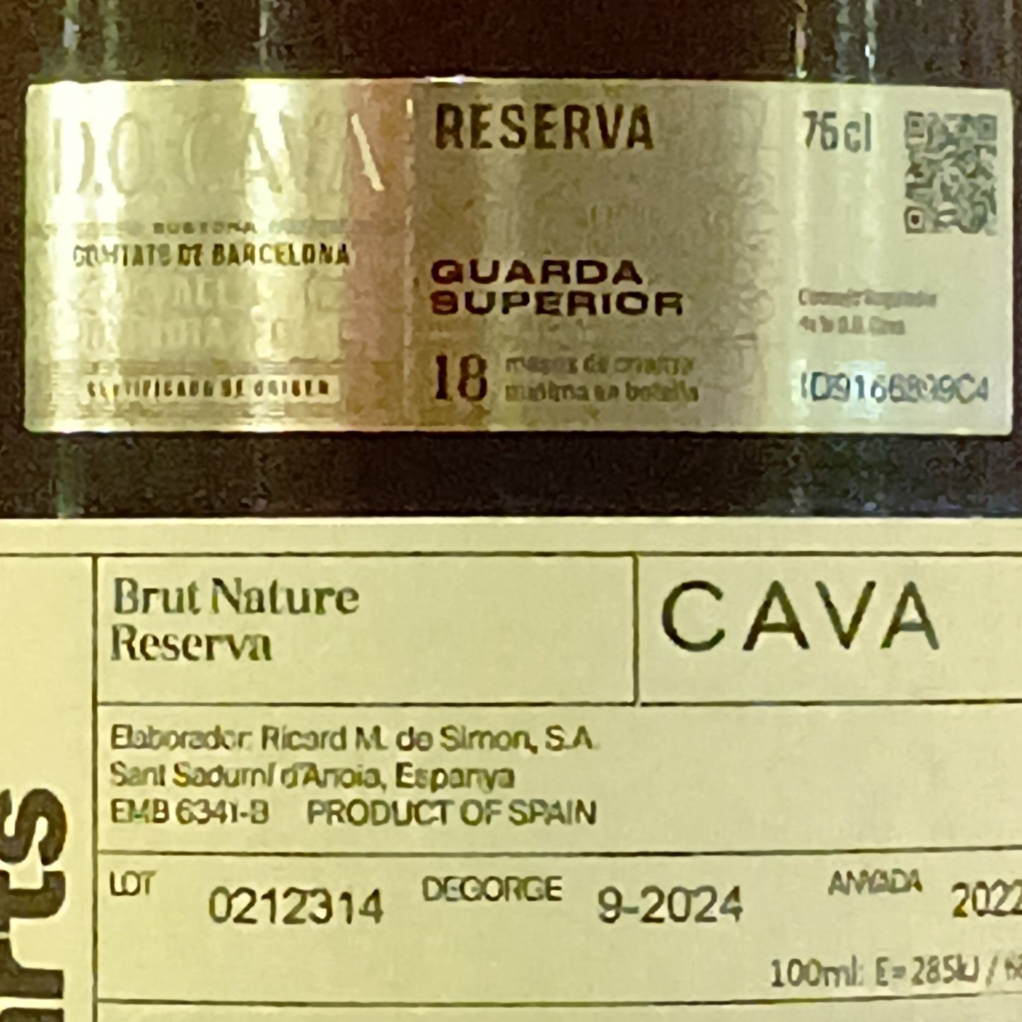 カヴァ　ブリュット　ナチューレ　レセルバ　/　リマーツ