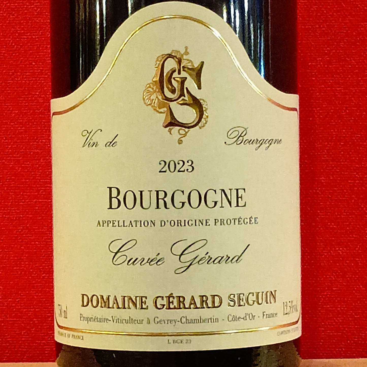 ブルゴーニュ　ルージュ　キュウ゛ェ　ジェラール　2023　ジェラール　セガン　赤