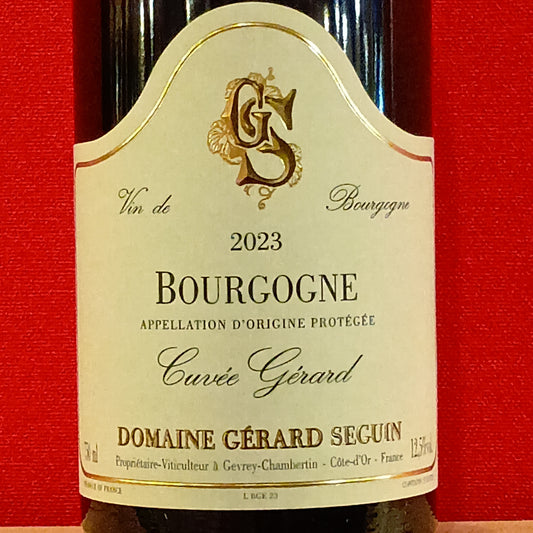ブルゴーニュ　ルージュ　キュウ゛ェ　ジェラール　2023　ジェラール　セガン　赤