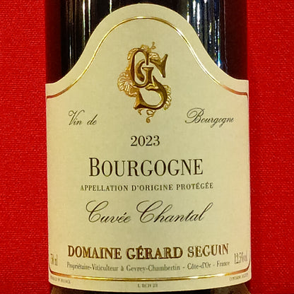 ブルゴーニュ　ルージュ　キュウ゛ェ　シャンタル　2023　ジェラール　セガン　赤
