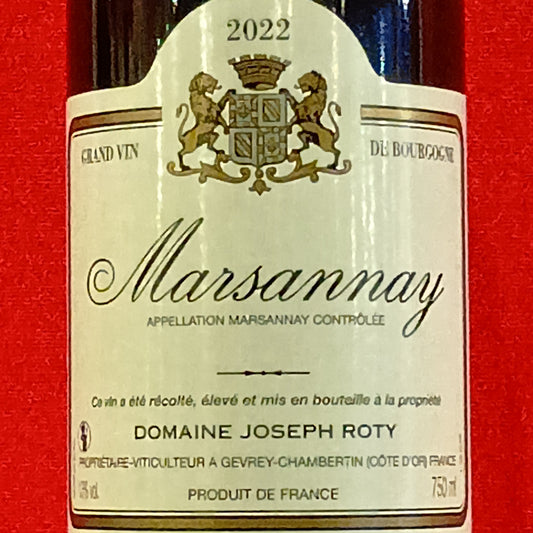 2022　ジョセフ・ロティ マルサネ・ルージュ　キュヴェ・ド・ボワヴァン