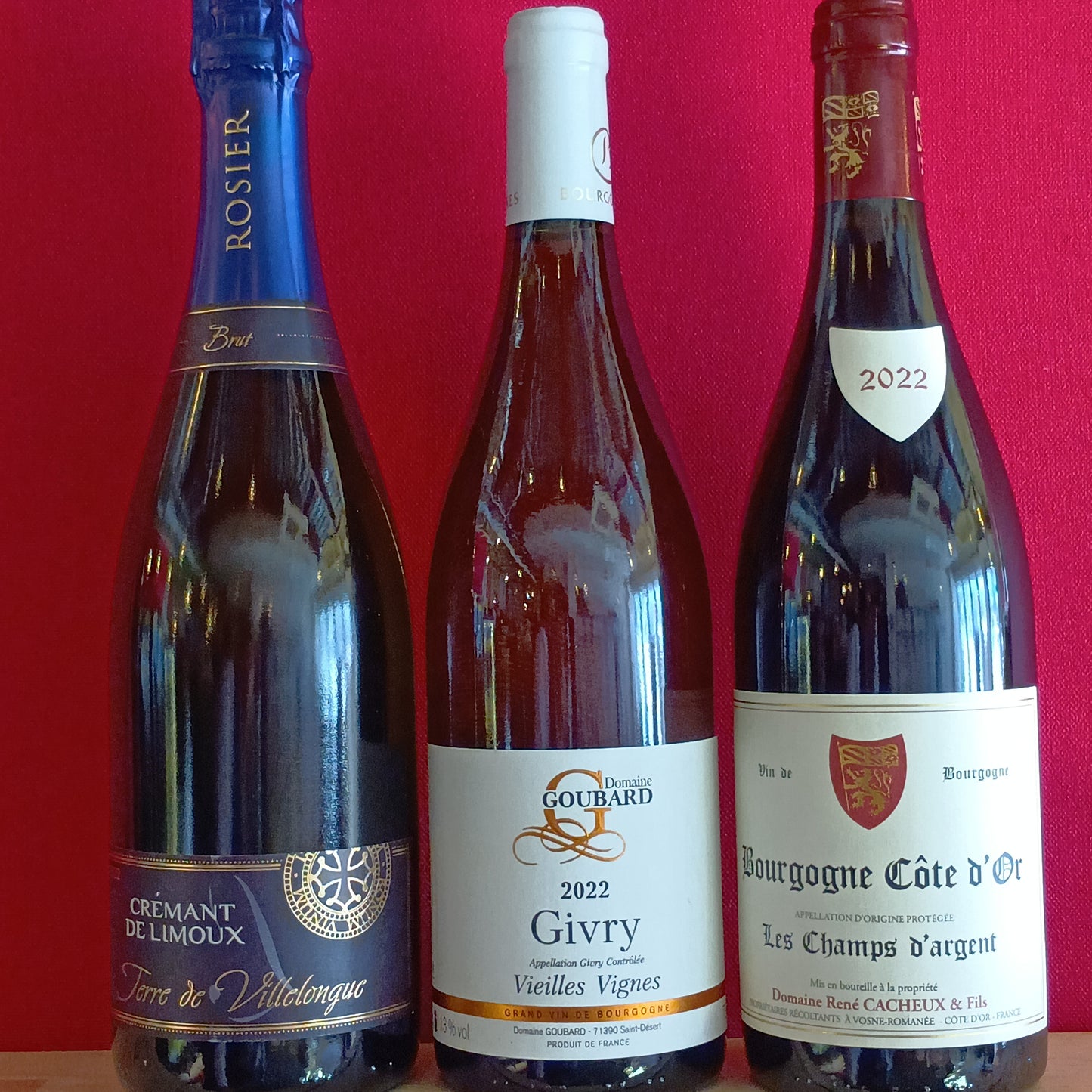 3本ミックスセット　南仏泡、ブルゴーニュ白赤