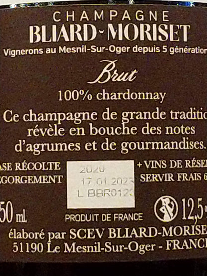 シャンパーニュ・ブリュット・ブラン・ド・ブラン・グラン・クリュ　bliard moriset ブリアール・モリゼ