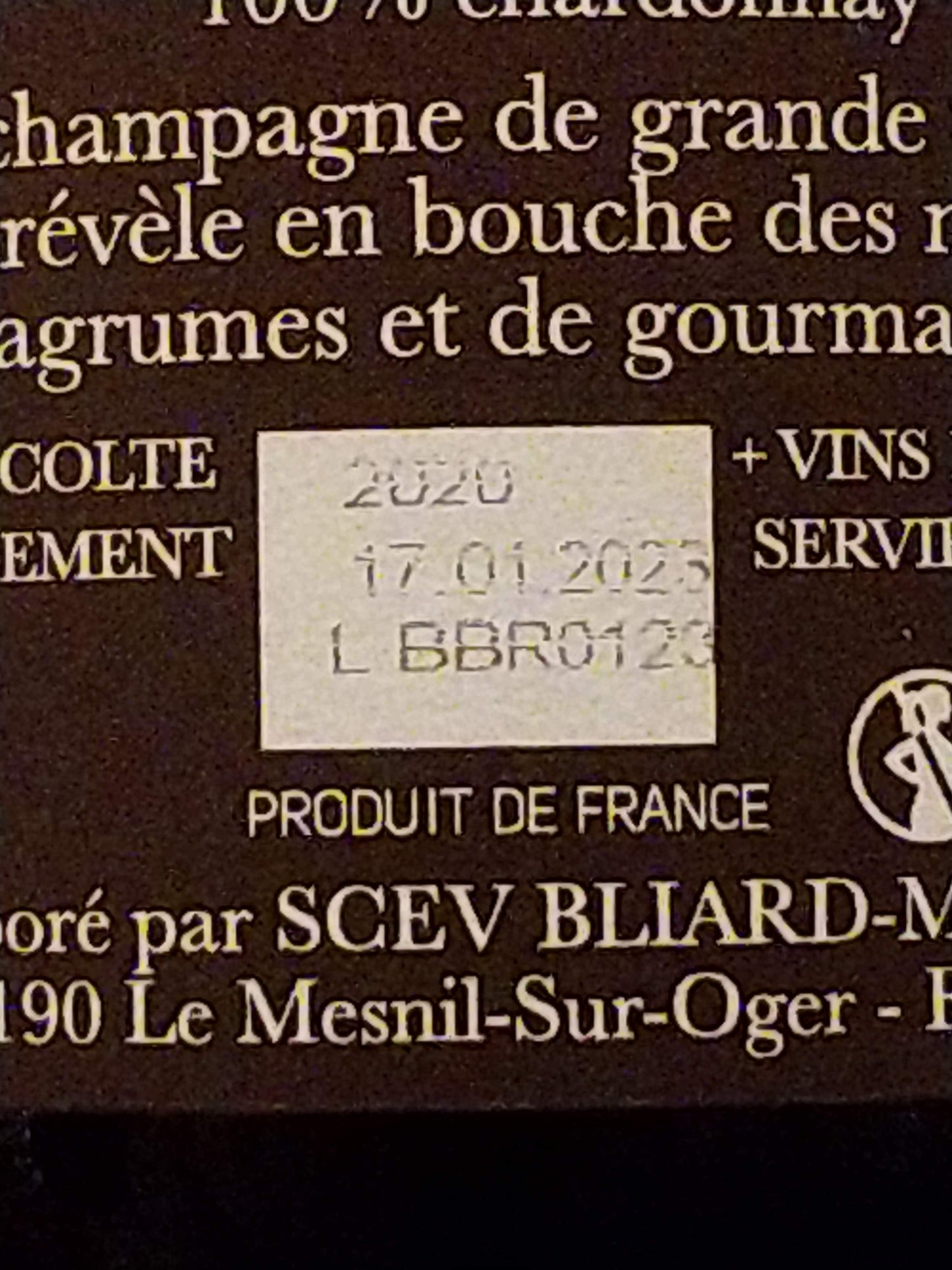 シャンパーニュ・ブリュット・ブラン・ド・ブラン・グラン・クリュ　bliard moriset ブリアール・モリゼ