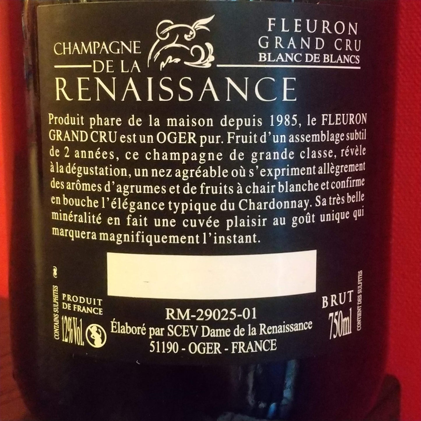 シャンパーニュ・グラン・クリュ・ブリュット・キュヴェ・フルロン　🍾スパークリング