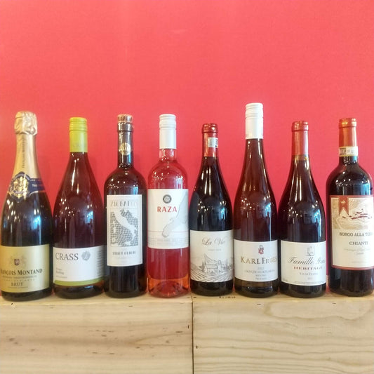 カジュアル8本セット📦️　　🍾泡、🟨白、🔴ロゼ、🟥赤