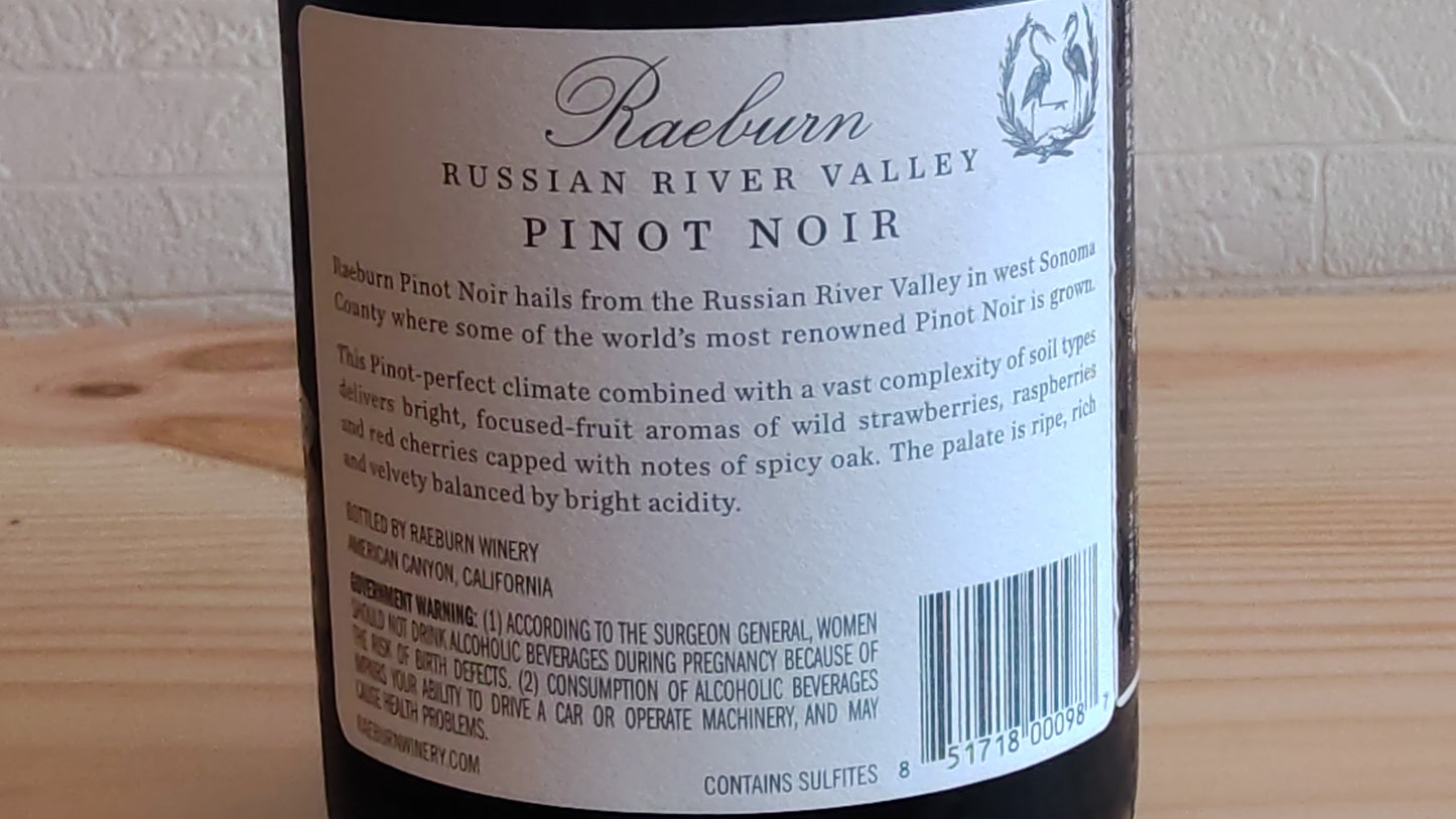 ピノ・ノワール ルシアン・リヴァー・ヴァレー/レイバーン　2021